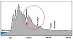 Thumbnail of Schematic topographic cross-section through the southern Peruvian Amazon. Areas in red indicate river basins where yellow fever virus is endemic.