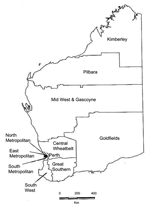 Thumbnail of Health regions of Western Australia.