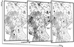 Thumbnail of Retrospective identification of a cluster (cluster 10) of the finetype C:P1.5,2:F3–3 in 3 temporal planes using SaTScan (11). Planes A, B, and C represent consecutive temporal windows of 30 days in 2003. Cases with the finetype in question are shown by dark ovals defined by the dimensions longitude, latitude, and time. Although planes A and C do not show spatial clustering, plane B shows an accumulation of 4 cases in 2 counties within a circle encompassing a population of 339,185 (r