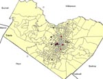 Thumbnail of Month of illness onset for laboratory-confirmed murine typhus cases (n = 33) reported in Austin/Travis County, Texas, USA, 2008.