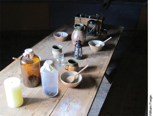 Work table, Edward Jenner Museum, Berkeley, Gloucestershire, England.