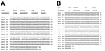 Thumbnail of BLAST (http://blast.ncbi.nlm.nih.gov/Blast.cgi) analysis output of environmental trematode cercaria DNA sequences from South India. A) Internal transcribed spacer 2 DNA sequence shows maximum identity with Procerovum species and resembles GenBank reported sequence EU826639.1 from Vietnam. B) 28S rDNA sequence shows maximum identity with Procerovum varium and resembles GenBank reported sequence HM004184.1 from Thailand.