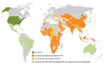 Thumbnail of FETPs-Advanced presently or previously associated with CDC, as of December 2016. India supports 2 FETPs-Advanced; both were initiated with CDC support, and 1 is now independent. Central America has had an FETP-Advanced that was paused in 2015 and restarted in August 2017 with Guatemala and Belize. CDC, US Centers for Disease Control and Prevention; EIS, Epidemic Intelligence Service; FETP, Field Epidemiology Training Program.