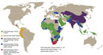 Thumbnail of Selected programs that enhance US Centers for Disease Control and Prevention (CDC) global health protection platform. This map does not include CDC international influenza, malaria, HIV/AIDS, and immunization programs.