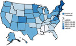 Percentage of vaccination coverage among children 5–11 years of age who received the first dose of the Pfizer-BioNTech COVID-19 vaccine (Pfizer Inc., https://www.pfizer.com), by jurisdiction, United States, November 2–December 31, 2021.