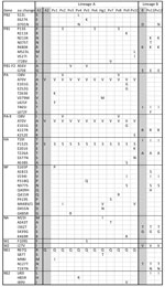 Amino acid changes in highly pathogenic avian influenza A(H5N1) viruses from New England birds and seals, United States. Each single-nucleotide polymorphism (SNP) that resulted in an amino acid change within ≥1 seal-derived sequence is shown. SNPs were observed in 12 H5N1 virus genes resulting in amino acid changes in corresponding proteins: PB2, PB1, PB1-F2, PA, PA-X, HA, NP, NA, M1, M2, NS1, and NS2. All avian virus reference sequences are shaded gray. A/Sanderling/MA/CW_22–112 (H5N1) (GISAID database, https://www.gisaid.org) (labeled A1) was used as a reference for first wave lineage A sequences; A/common eider/MA/TW_22–1400 (H5N1) (labeled A2) was used as a reference for second wave lineage A sequences; and A/common tern/MA/20220612_1 (H5N1) (labeled B) was used as a reference for lineage B sequences. Four aa differ between first and second wave lineage A viruses and 10 aa differ between first wave lineage A and lineage B. Second wave lineage A and lineage B seal-derived virus sequences, sampling date, and sampling location in Maine, USA, are indicated for each seal as follows: Pv1, MME22-112, 2022 Jun 22, Wells; Pv2, MME22-117, 2022 Jun 24, Yarmouth; Pv3, MME22-121, 2022 Jun 26, Georgetown; Pv4, MME22-122, 2022 Jun 27, New Harbor; Pv5, MME22-131, 2022 Jun 28, Harpswell; Pv6, MME22-133, 2022 Jun 29, S. Portland; Hg1, MME22-144, 2022 Jul 1, Phippsburg; Pv7, MME22-150, 2022 Jul 2, Westport; Pv8, MME22-155, 2022 Jul 2, Falmouth; Pv9, MME22-198, 2022 Jul 9, Wells; Pv10, MME22-230, 2022 Jul 15, Kennebunkport; Pv11, MME22-191, 2022 Jul 8, Harpswell; Pv12, MME22-195, 2022 Jul 9, Harpswell. HA, hemagglutinin; Hg, gray seal; M, matrix; NA, neuraminidase; NP, nucleoprotein; NS, nonstructural; PA, polymerase acidic; PB, polymerase basic; Pv, harbor seal.