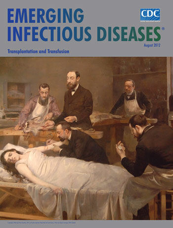 Jules Adler (1865–1952) Transfusion of a Goat's Blood (1892) Oil on canvas (129.5 cm × 195.6 cm) Copyright, Pittsburgh Post-Gazette, 2010, all rights reserved. Reprinted with permission. Photo by Alyssa Cwanger, 2006