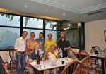 Thumbnail of Expedition headquarters in large dining room of a hotel near Xanthi, Greece. Expedition team members (left–right): seated, Aleksandra Ignjatović Ćupina and Odile Bain; standing, Filipe Dantas-Torres, Dušan Petrić, Elias Papadopoulos, Socrates Ptochos, and Domenico Otranto.